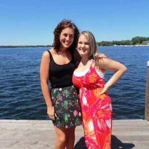 Liz Lange Maternity Red and Orange Dress